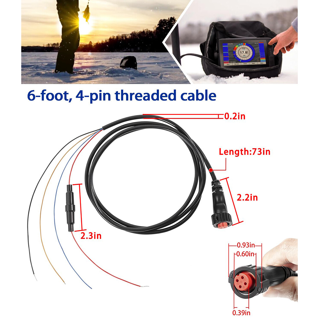 010-12445-00 Power/Data Cable for Garmin echoMAP Chirp/Plus/UHD GPSMAP Panoptix