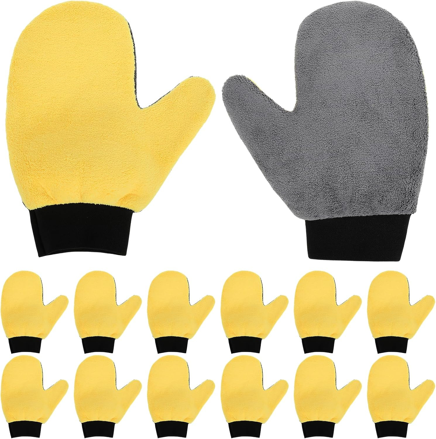 12 Pcs Paint Mitt Gloves Cleaning and Dusting Mitt with Thumb Painter and Decora