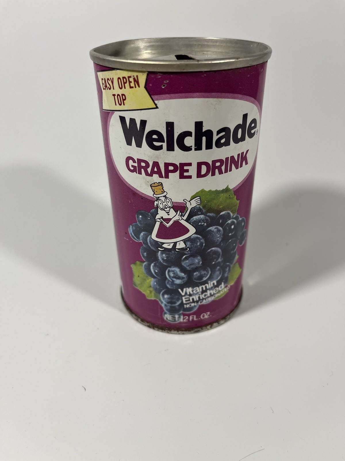 Vintage 1970s Welchade Grape Drink Soda Can