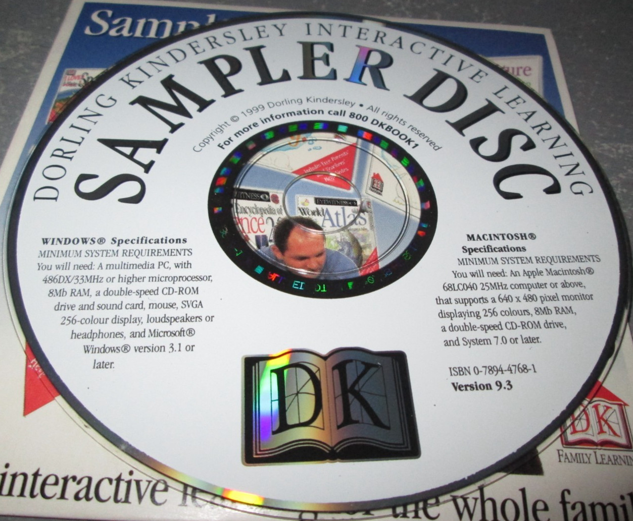 DK Sampler Disk 1999 WIN MAC CD-ROM Disk