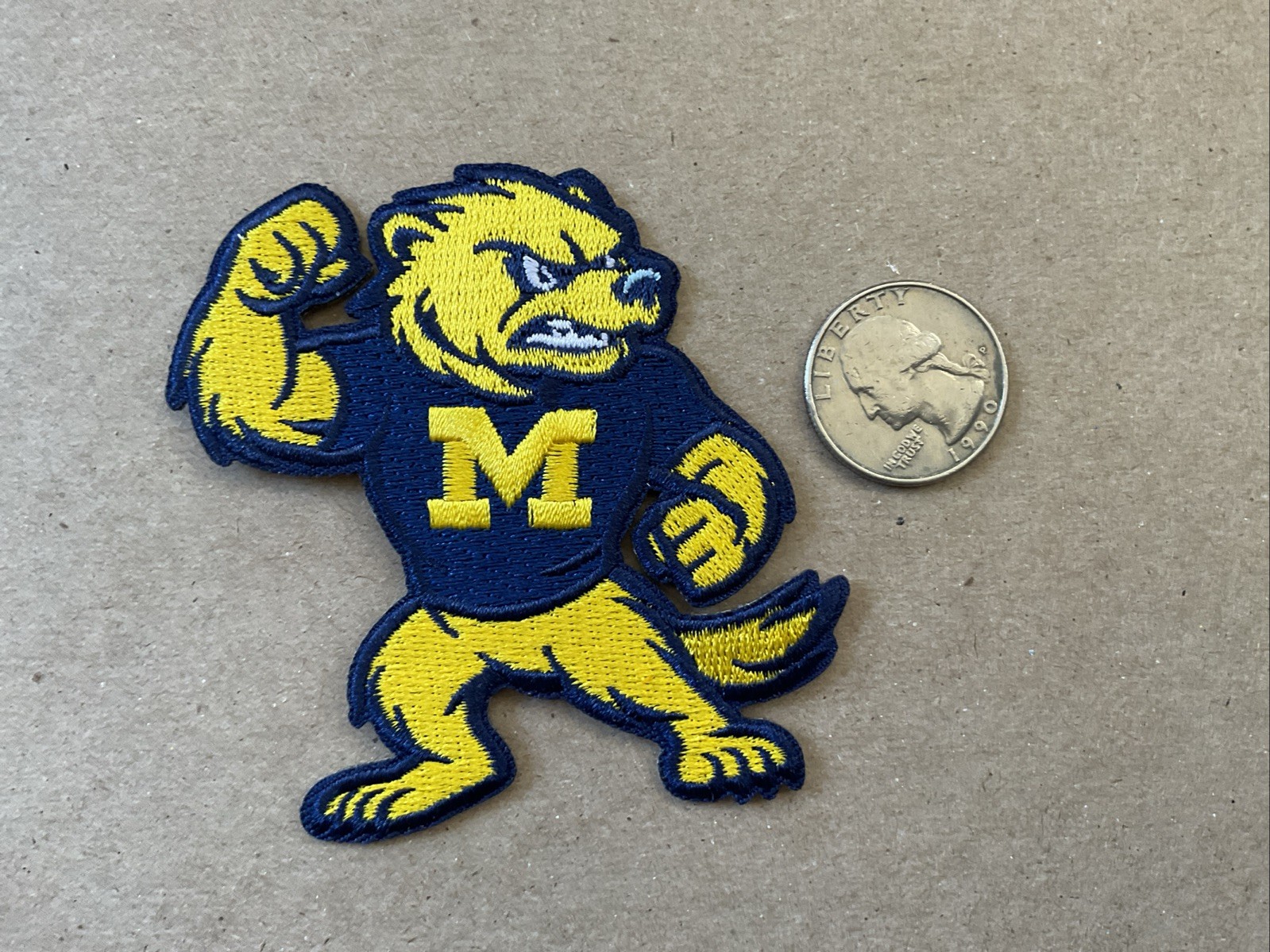 The University Of Michigan Wolverines Vintage Embroidered Iron On Patch 3" X 2”