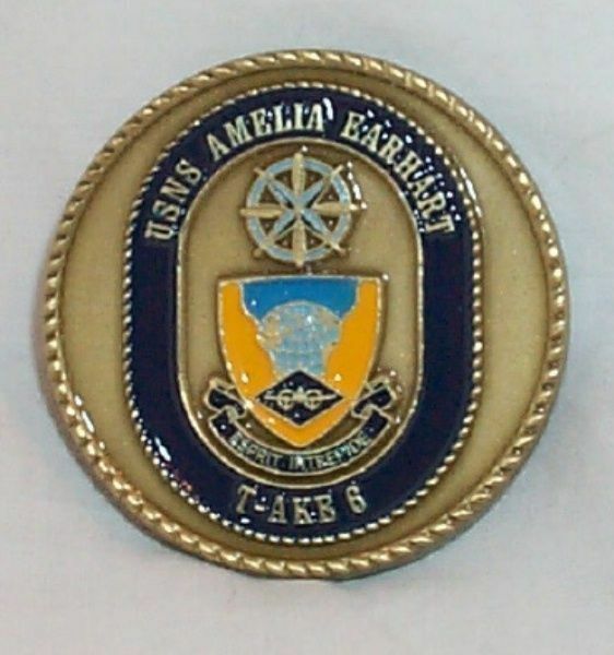 USNS Amelia Earhart T AKE 6 US Navy Ship Challenge Coin