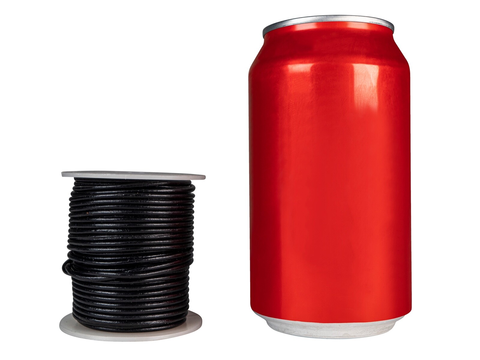 Round Leather Cord 2mm x 25m: Black (297C-CL20x25BK) 8UW8
