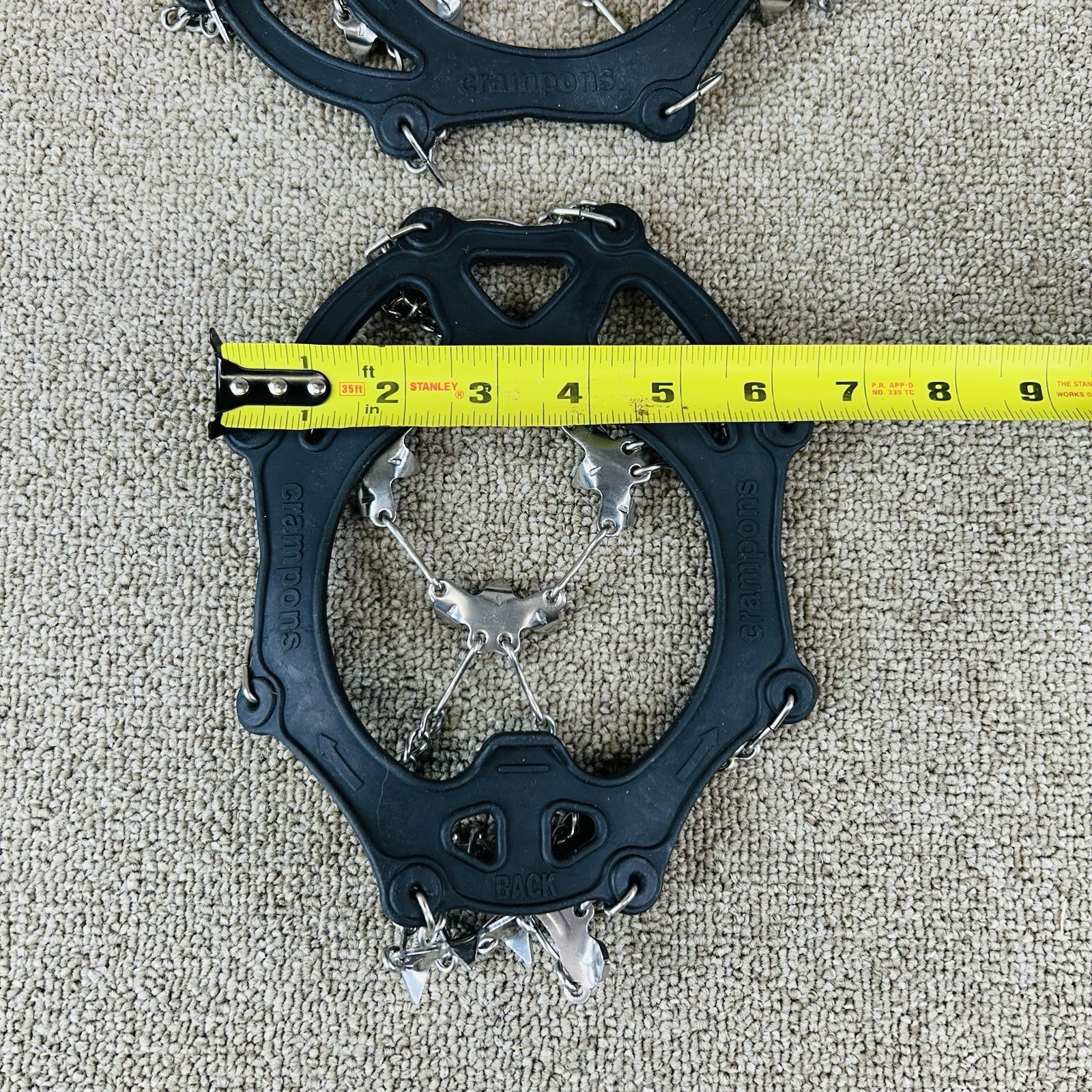 Ice Traction Cleats Crampons Walk Safe With Storage Bag Large Tough Outdoors
