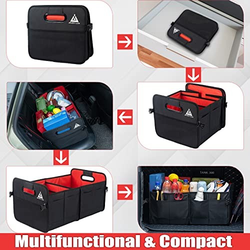 Car Trunk Organizer with Multi Compartments - Automotive Collapsible Cargo