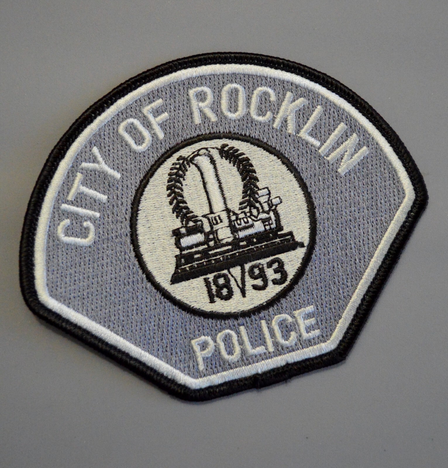Rocklin California Police Subdued Gray Patch ++ Mint Placer County CA