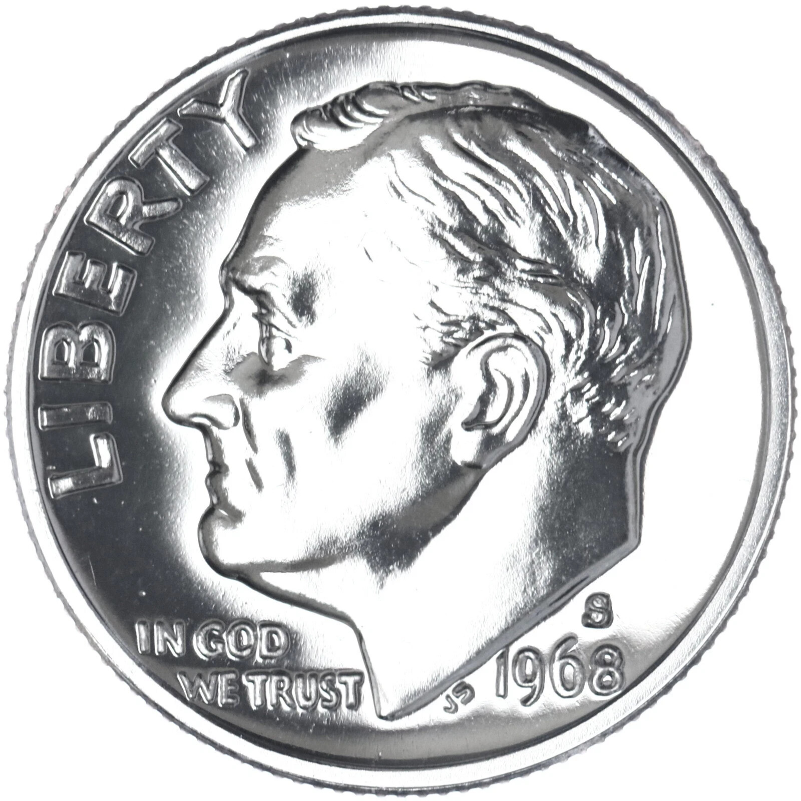 1968 S Proof Roosevelt Dime