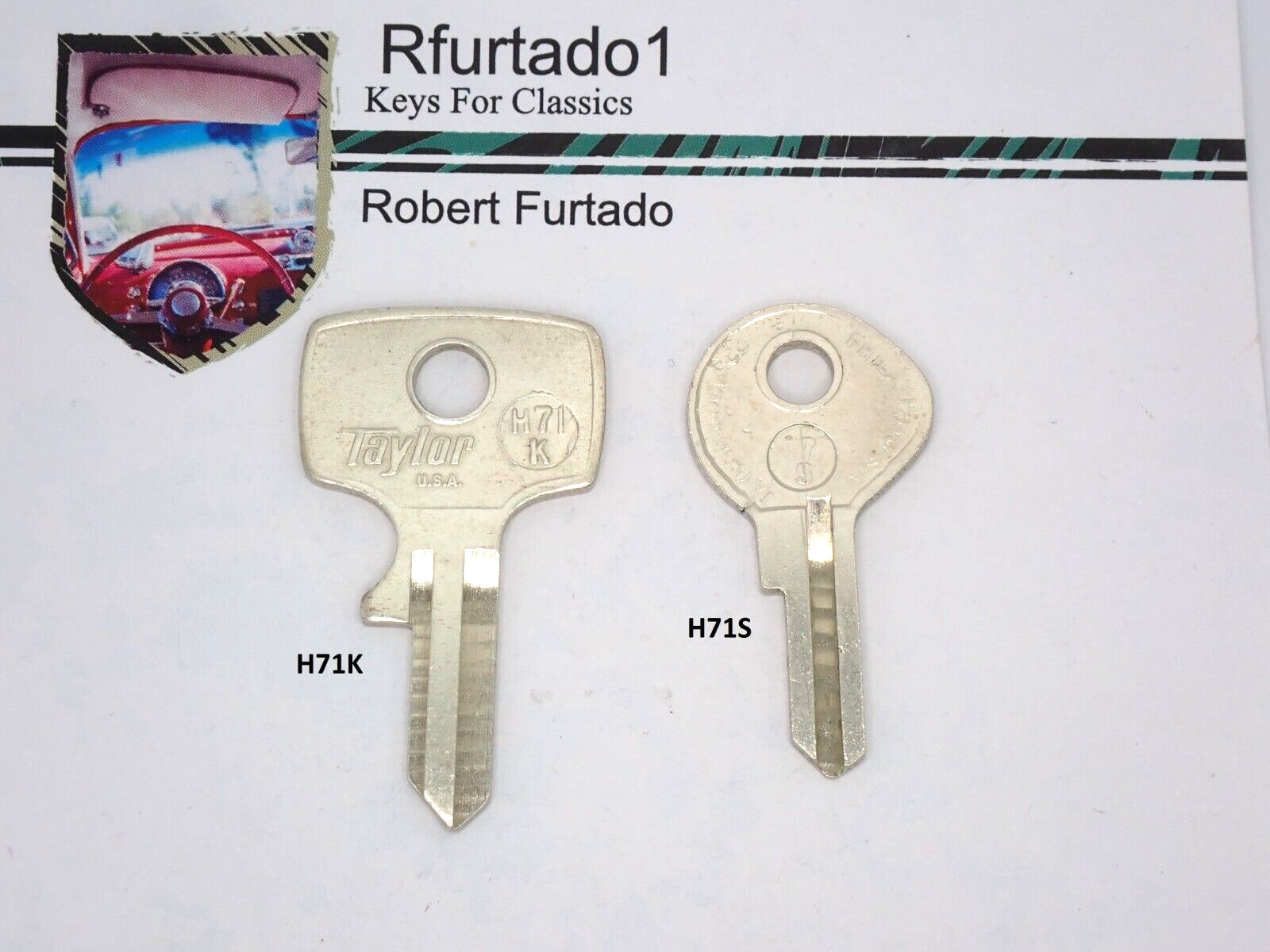 Key Blank for Vintage Honda Motorcycle 1960's to 1980's (H71K & H71S)