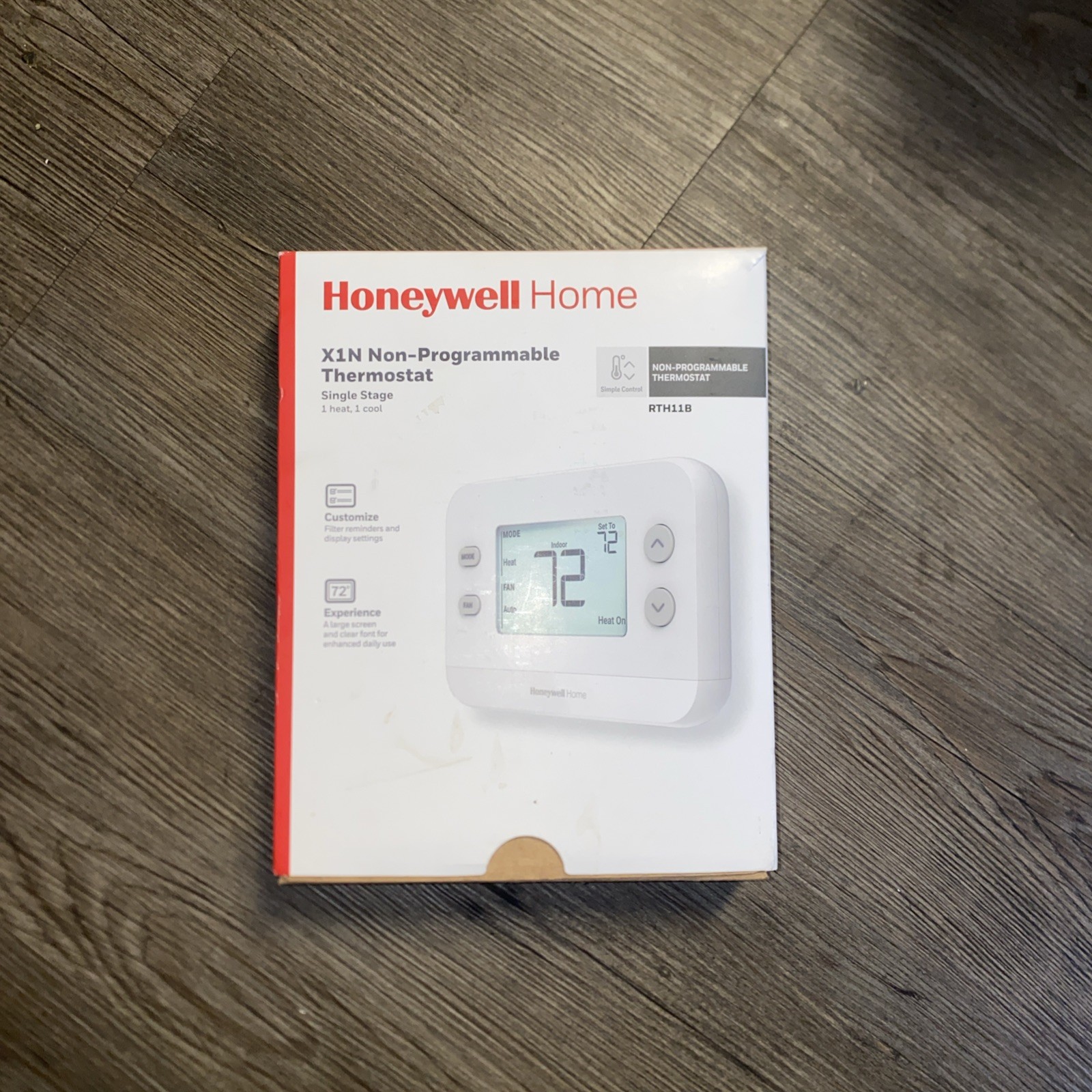 Honeywell Home X1N One-Stage Non-Programmable Thermostat Backlit Display RTH11B