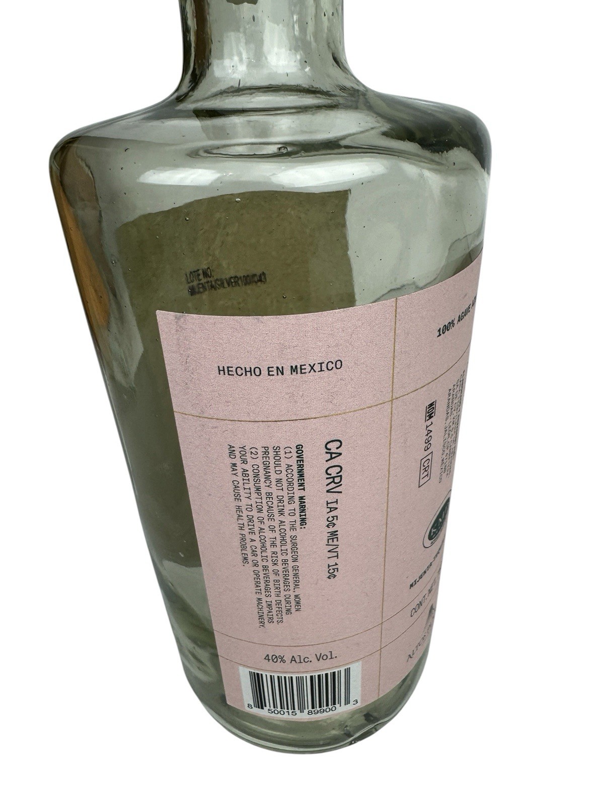 Mijenta Tequila Blanco Empty Bottle 750ml