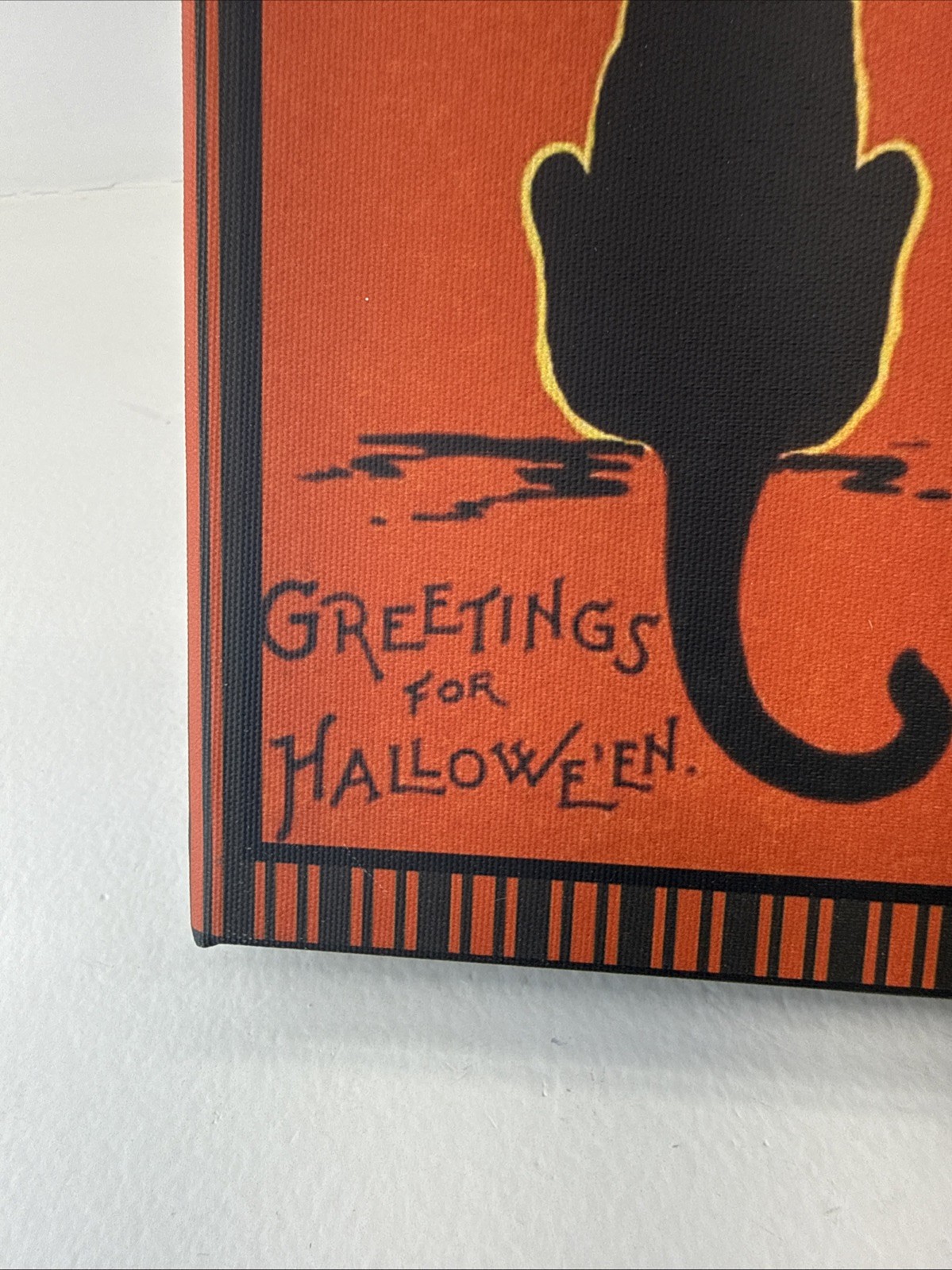 Halloween Prop Faux Stash Box Greetings For Halloween Black Cat And Full Moon