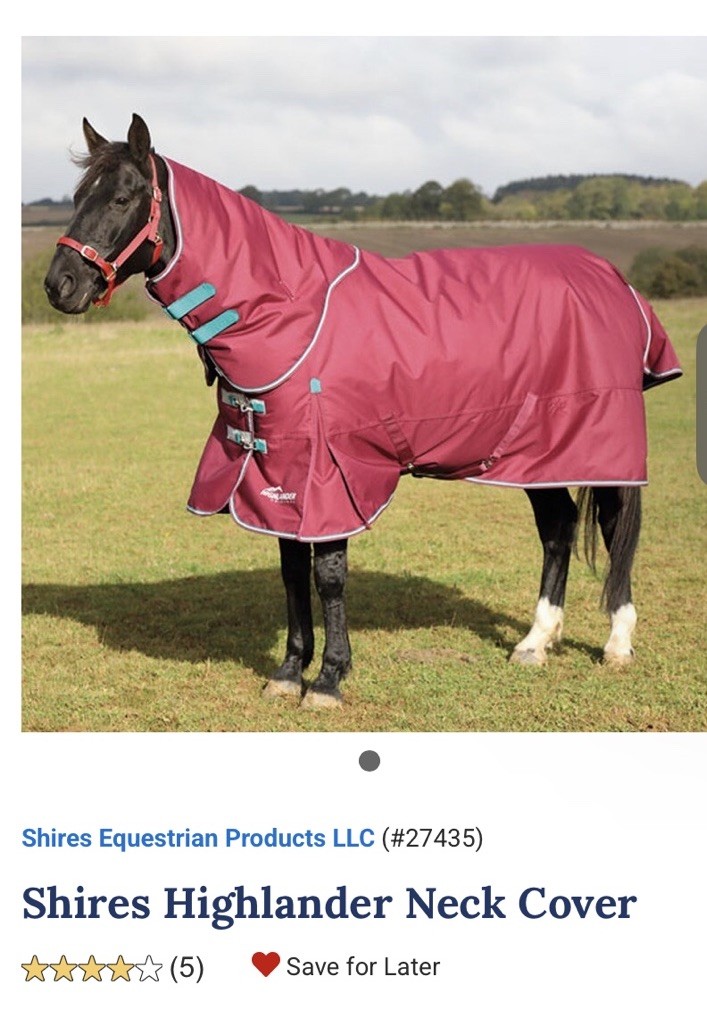 Shires Highlander Plus Turnout Neck Cover Sz Small