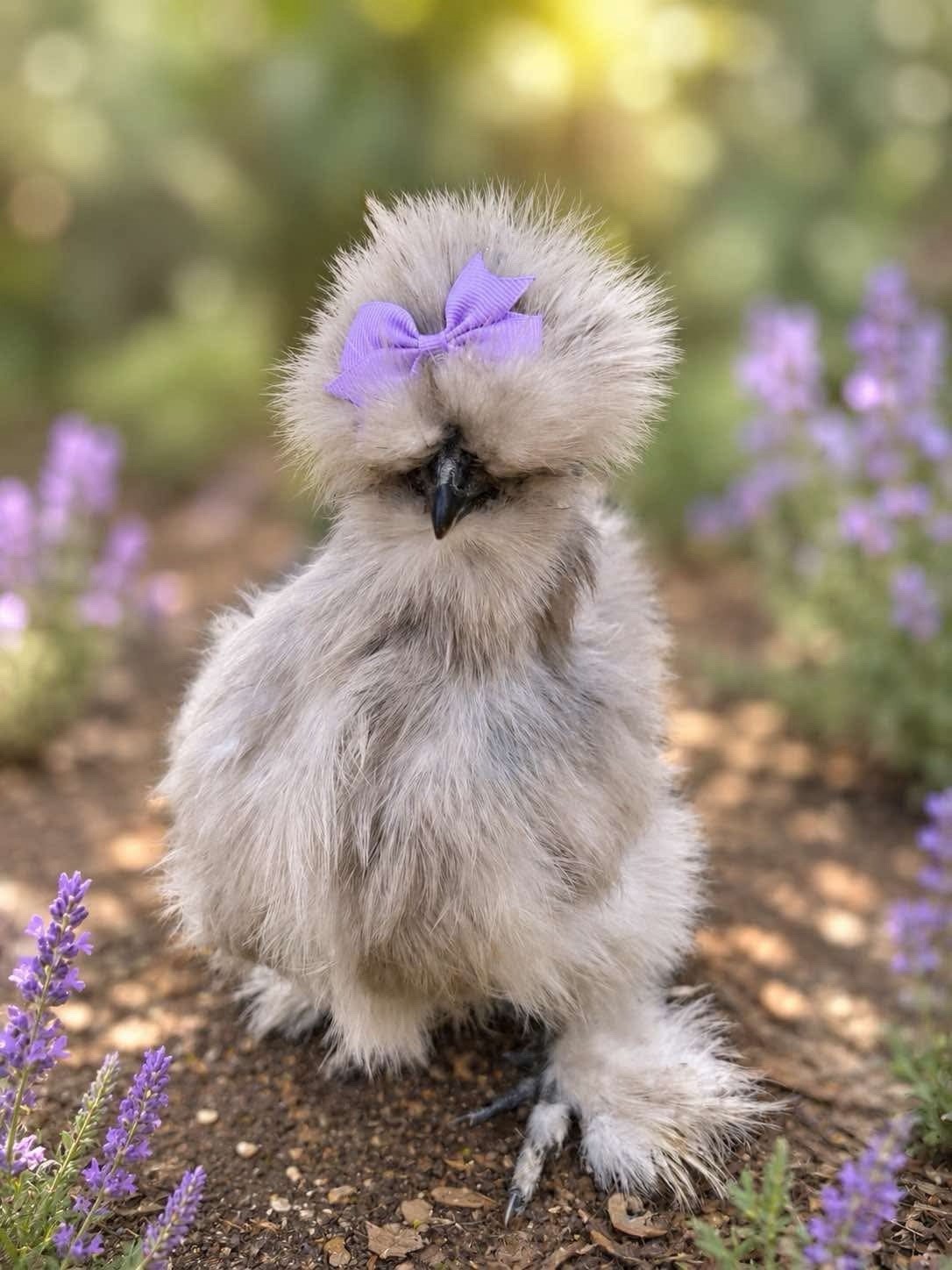 A DOZEN + Extras of Lavender Bearded Silkie Hatching Eggs