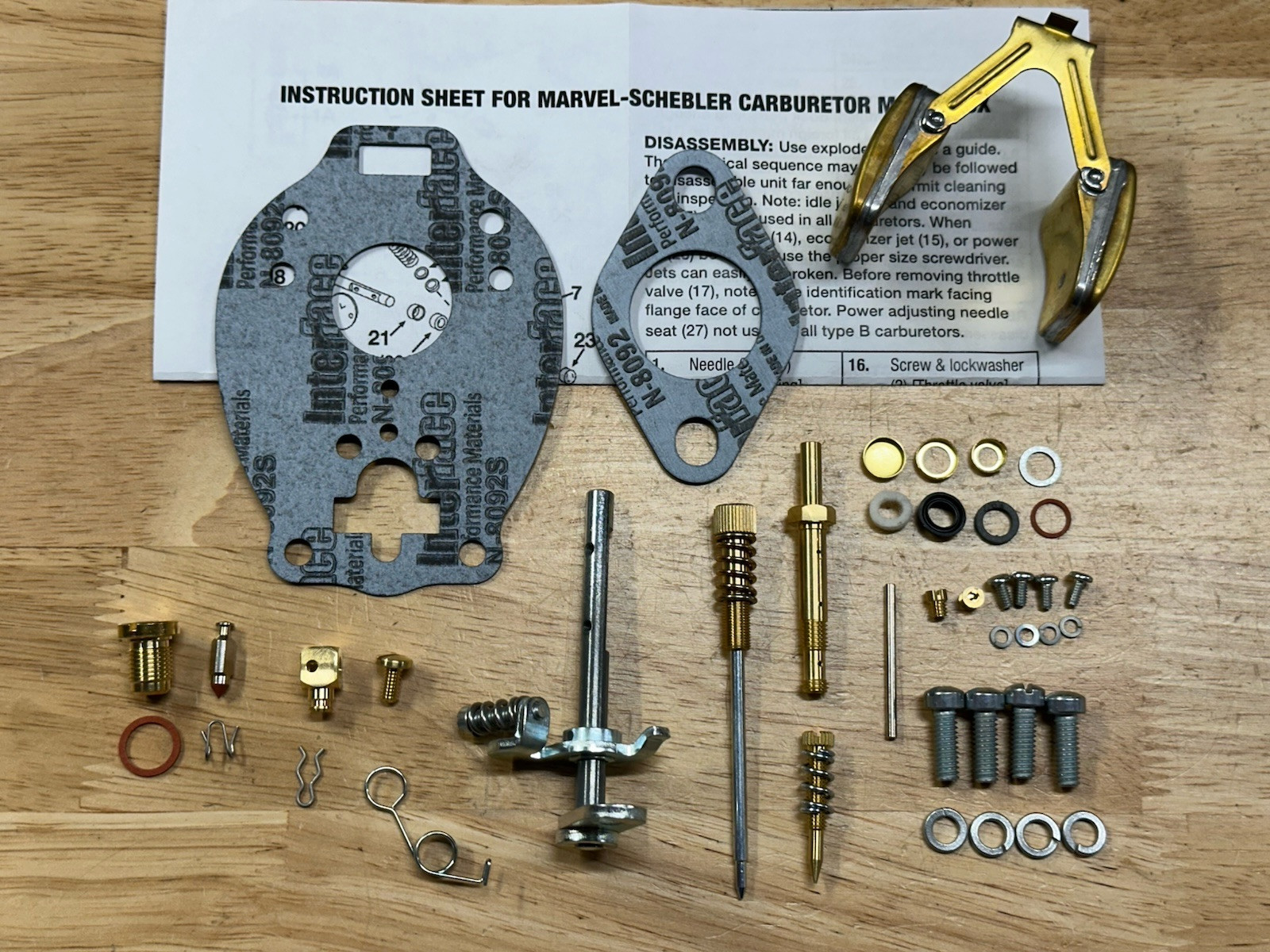 Case 200 300 Marvel Schebler Carburetor kit TSX635 with Float