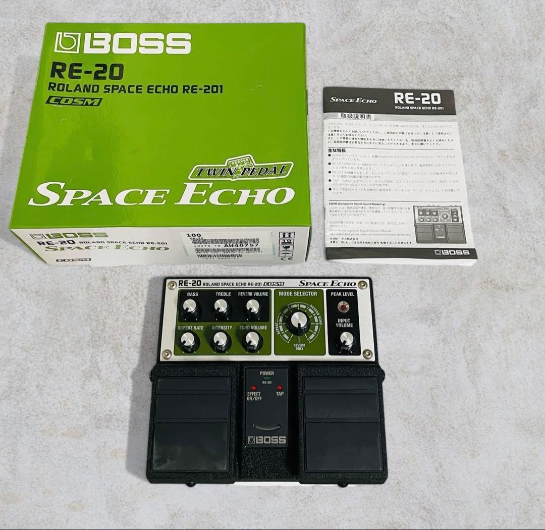 BOSS RE-20 Space Echo Tape Delay Pedal Roland RE-201 Model Analog Effect Used