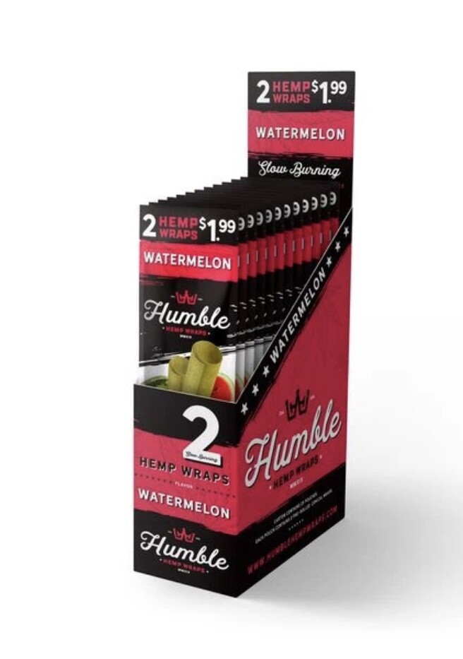 Humble Flavored Herbal Papers Wraps Watermelon 6/2ct Packs