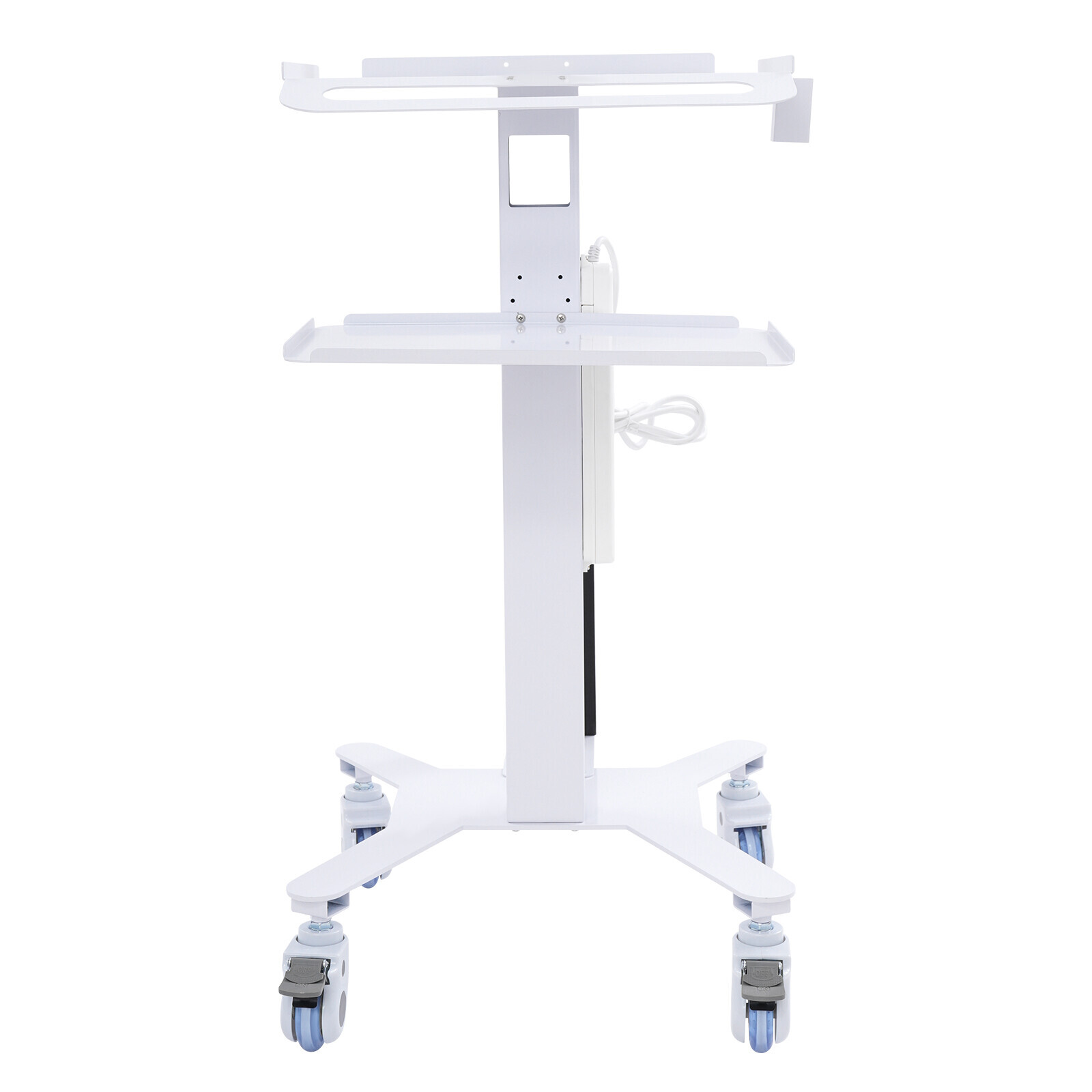 Adjustable Rolling Computer Cart, Mobile Standing Workstation, Mobile Cart
