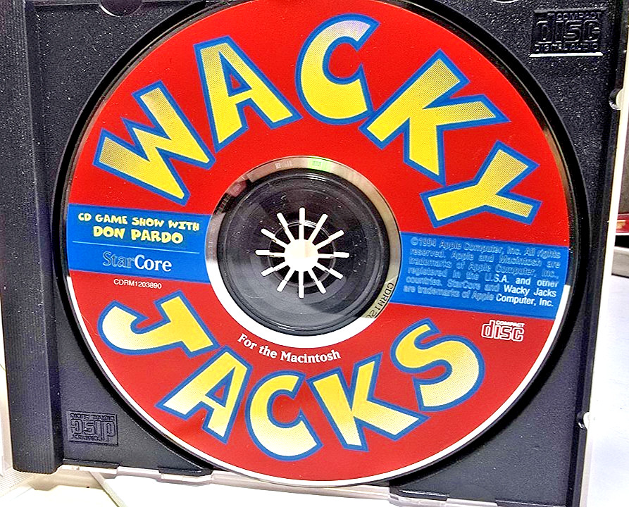 WACKY JACKS For The Macintosh CD-ROM-Game Show -with Don Pardo 1994 w/Jewel Case