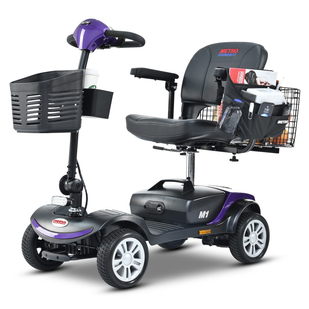 Four Wheels Compact Travel Mobility Scooter 9" Tires 300W Motor for Adult-300lbs