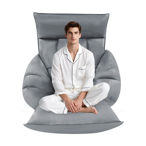 Adjustable Lazy Sofa Floor Chair Seating with Armrests for Living Room Bedroom