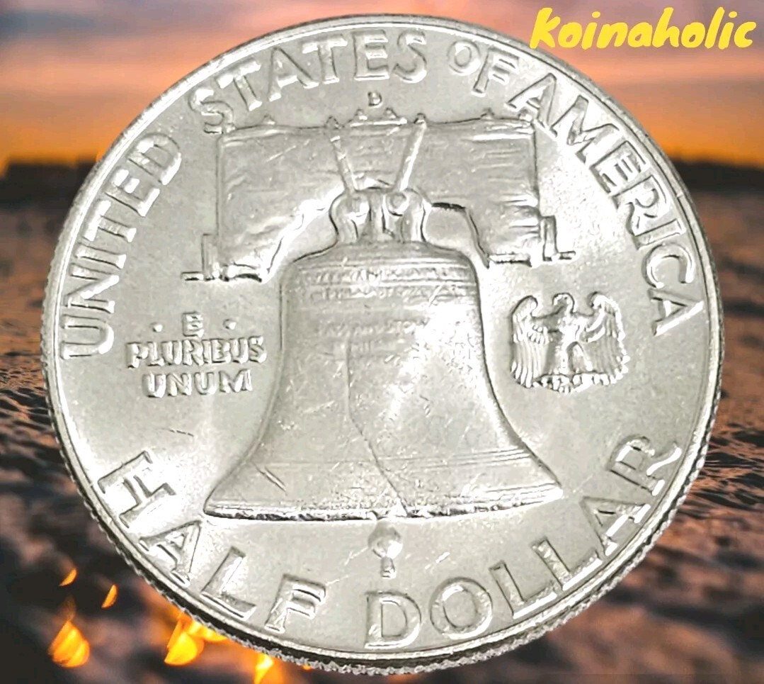 1962 PD Franklin Half Dollars, BU Mint State 90% Silver From Freshly Opened Roll
