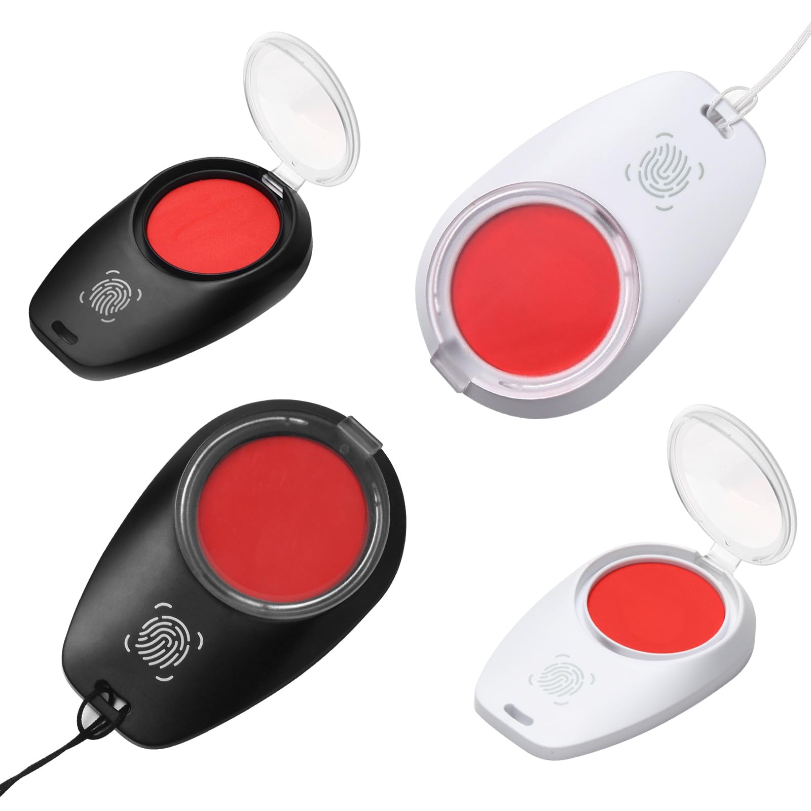 Fingerprint Red Ink Pad, Portable Thumbprint Ink Pad, Quick Drying for Offici...