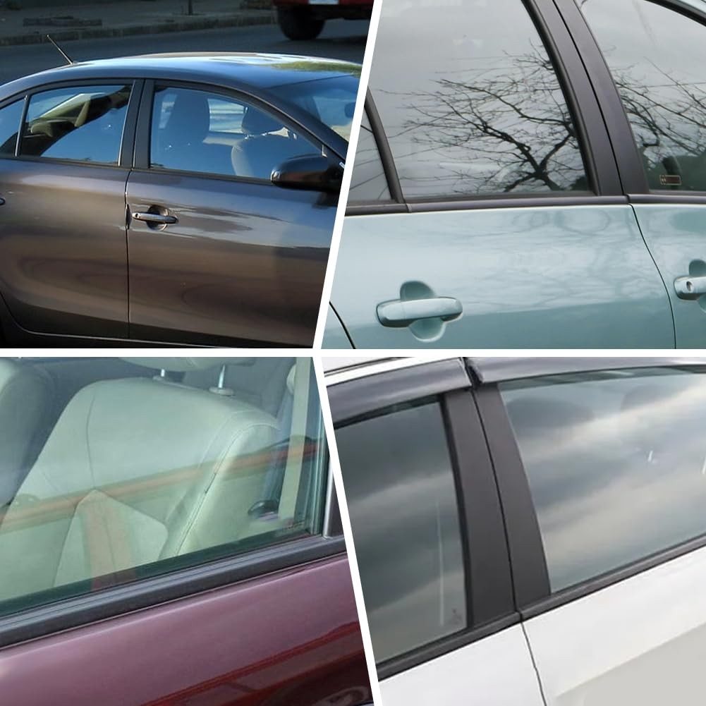 Weatherstrip Window Trim for Toyota Yaris Sedan 2007-2016 Door Outside Chrome