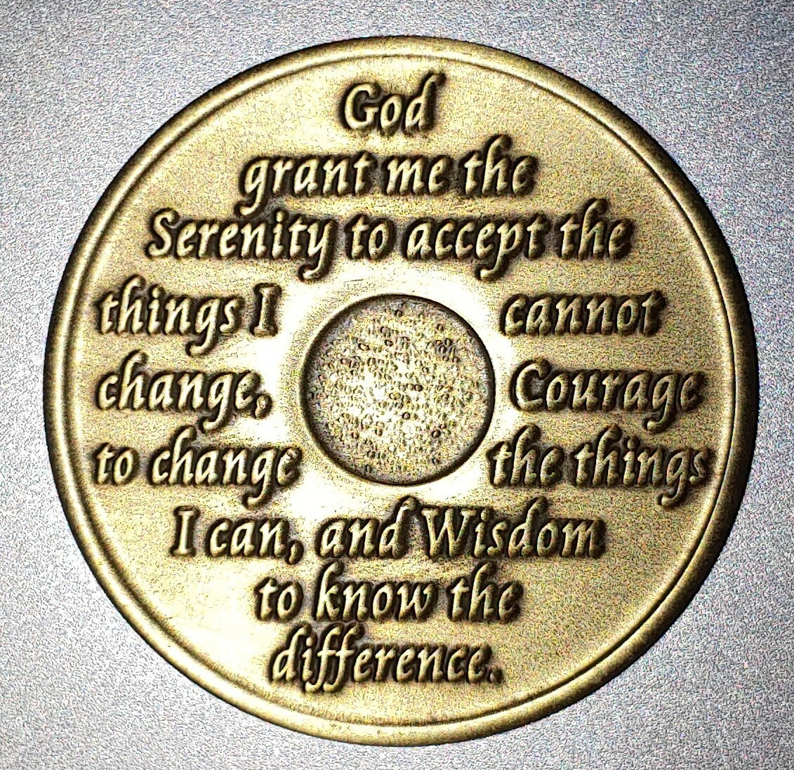 Alcoholics Anonymous AA 63 Year Bronze Medallion Coin Chip Token Sobriety Sober