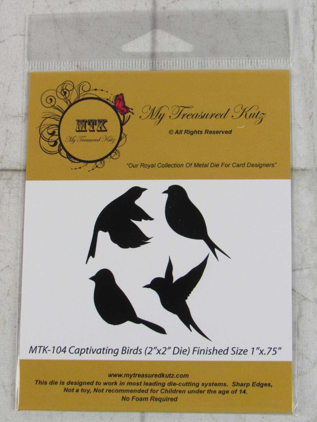 My Treasured Kutz, Metal Die, Captivating Birds, MTK-104