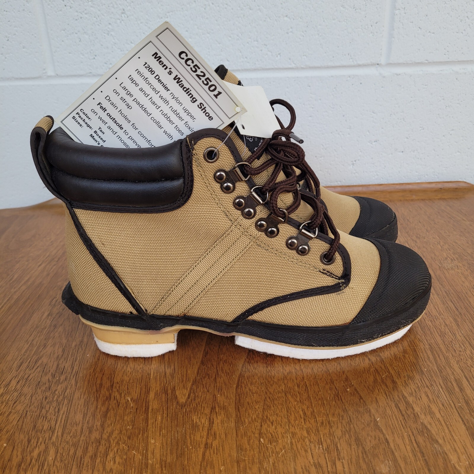 NEW Calcutta Wading Boots Shoes Mens & Boys SZ 7 by Pro-Line Felt Outsole Nylon