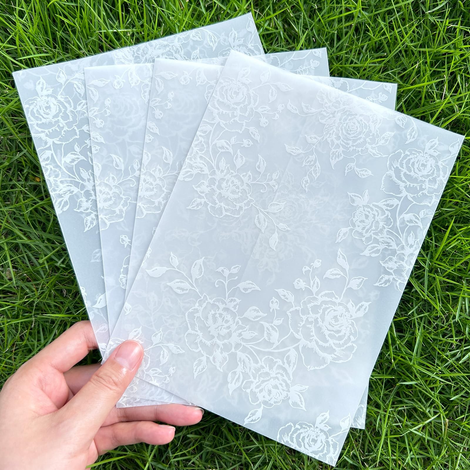 Wedding Invitation Accessories Kit, Pre-Folded Vellum Jackets for 5×7 Invitat...