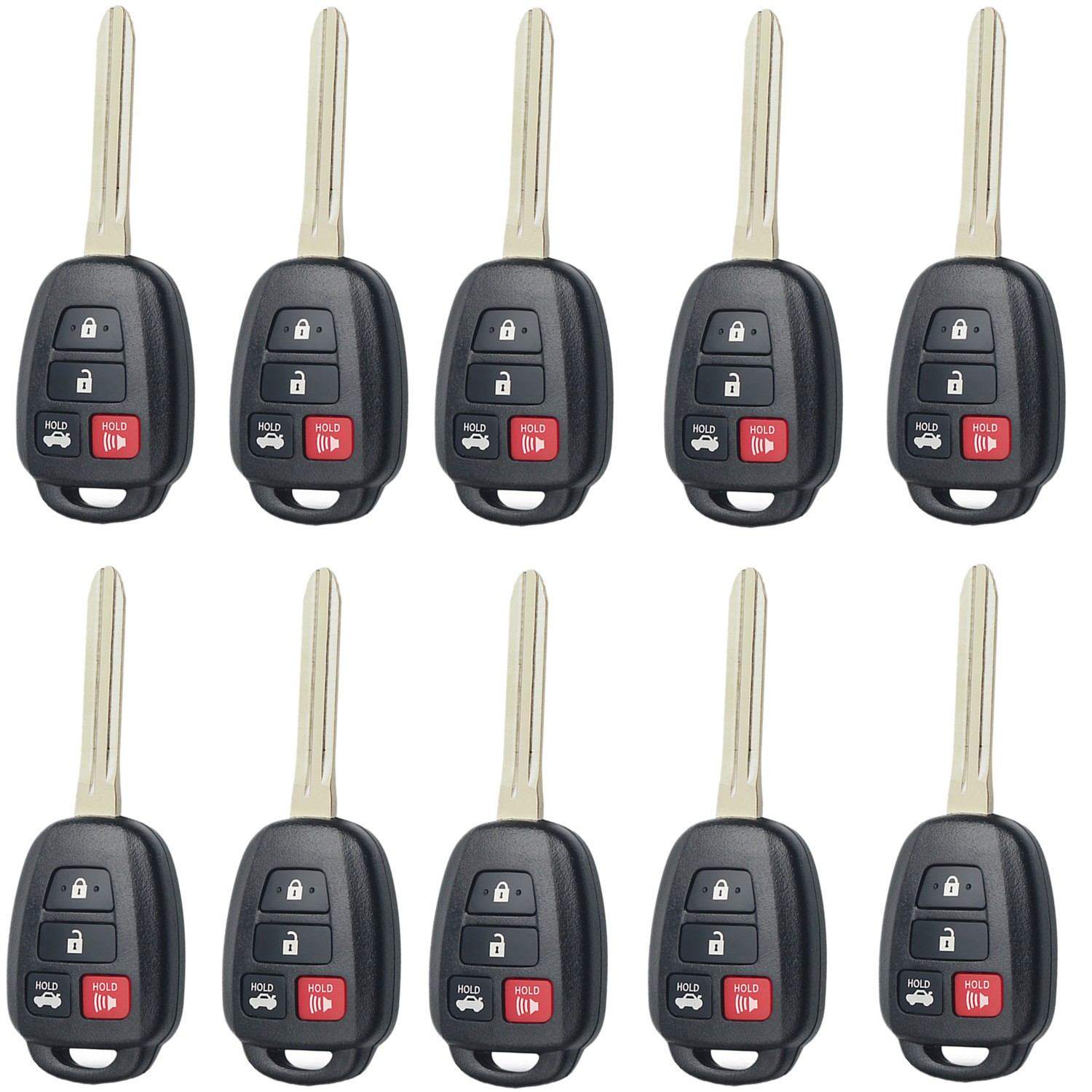 10Pcs 4 Buttons Remote Key Case Shell Fob For Toyota Camry Avalon Corolla Venza