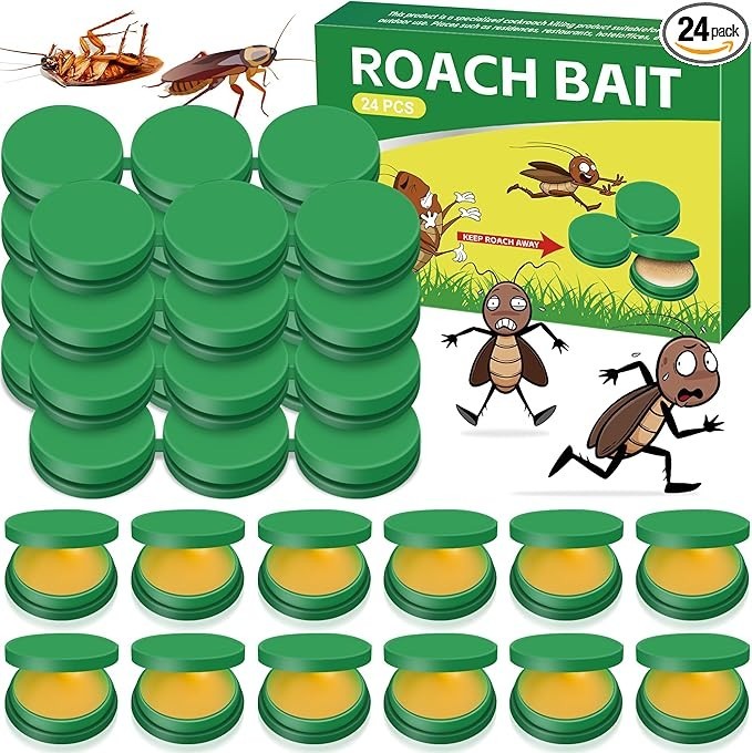 24PCS/Pack Roach Bait - Cockroach Killer Indoor Infestation Roach Traps