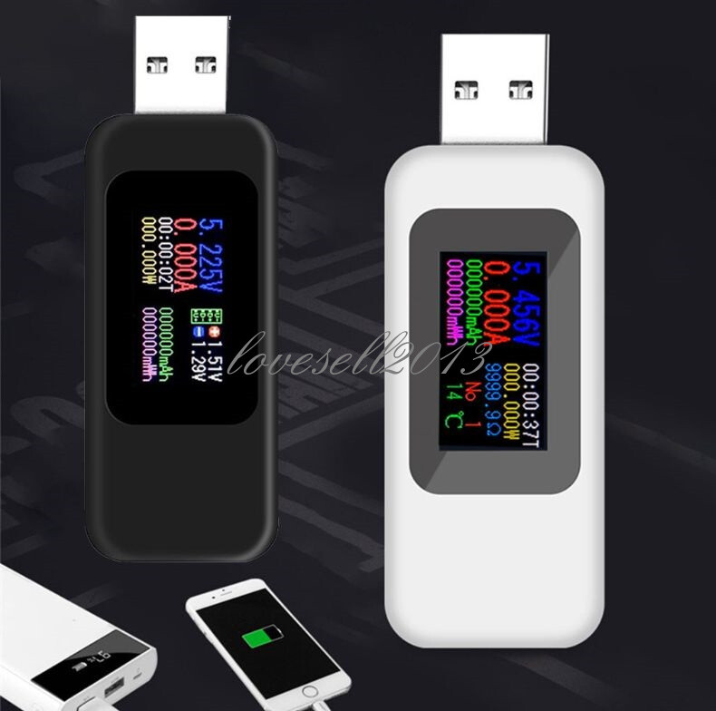 USB Digital Current Voltage Test Power Capacity Current Measuring Detector 4-30V