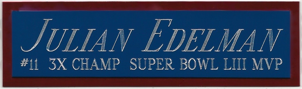JULIAN EDELMAN NE PATRIOTS NAMEPLATE FOR YOUR AUTOGRAPHED Signed FOOTBALL JERSEY