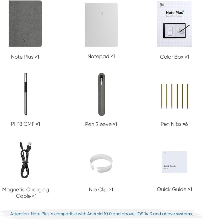 XPPen Note Plus Digital Notebook with Pen Syncs to
