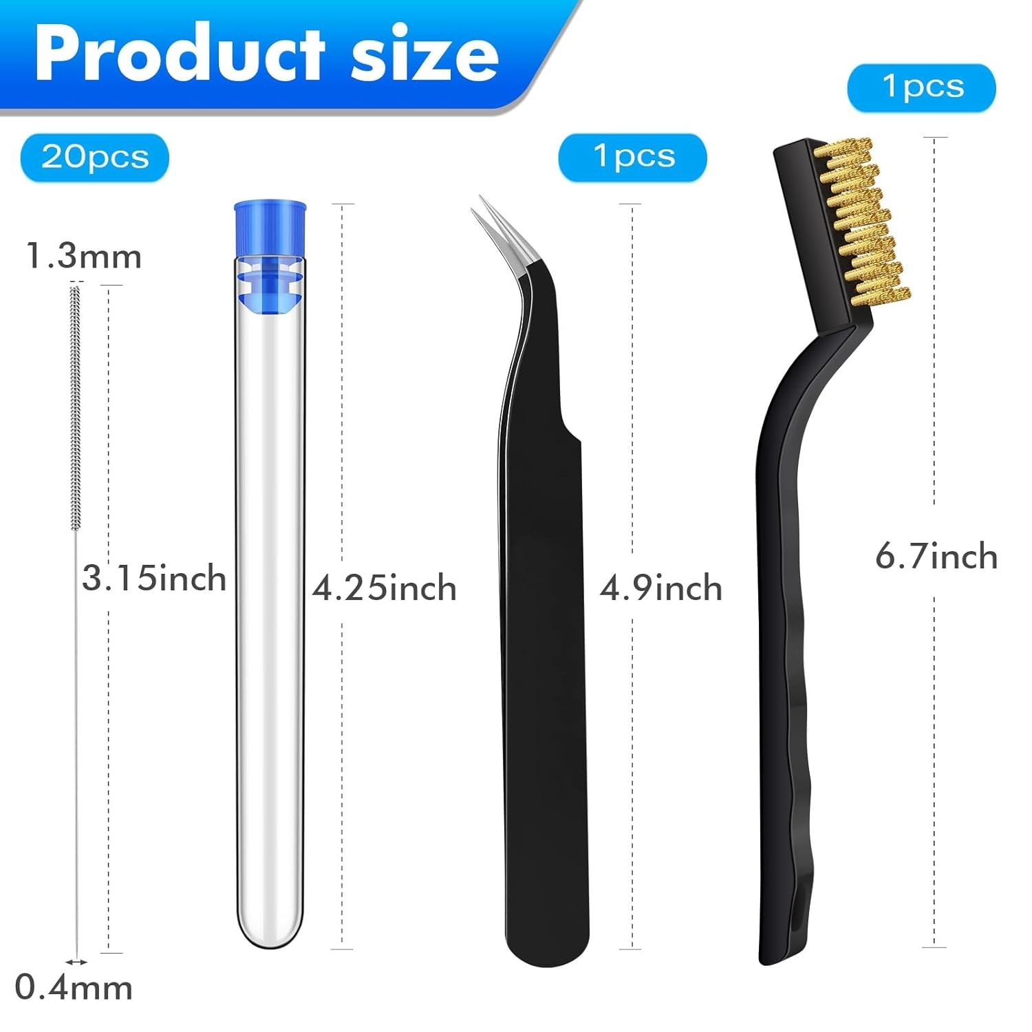 22PCS 3D Printer Nozzle Cleaning Kit, Kit with 20x 0.4mm..