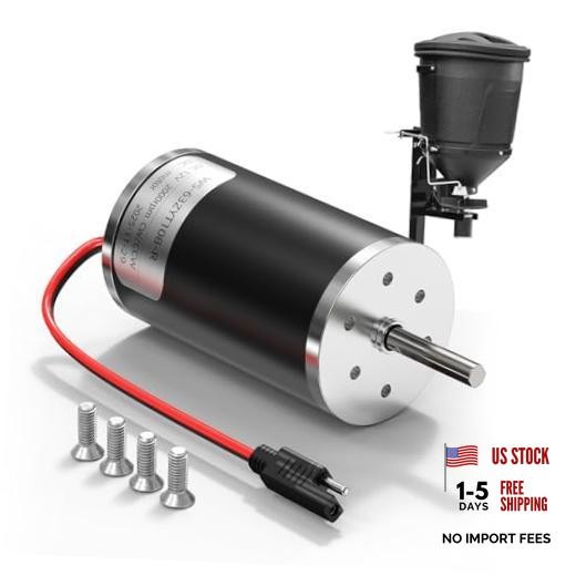 12V Salt Spreader Motor Replaces 3000966 | Compatible with Buyers SaltDogg