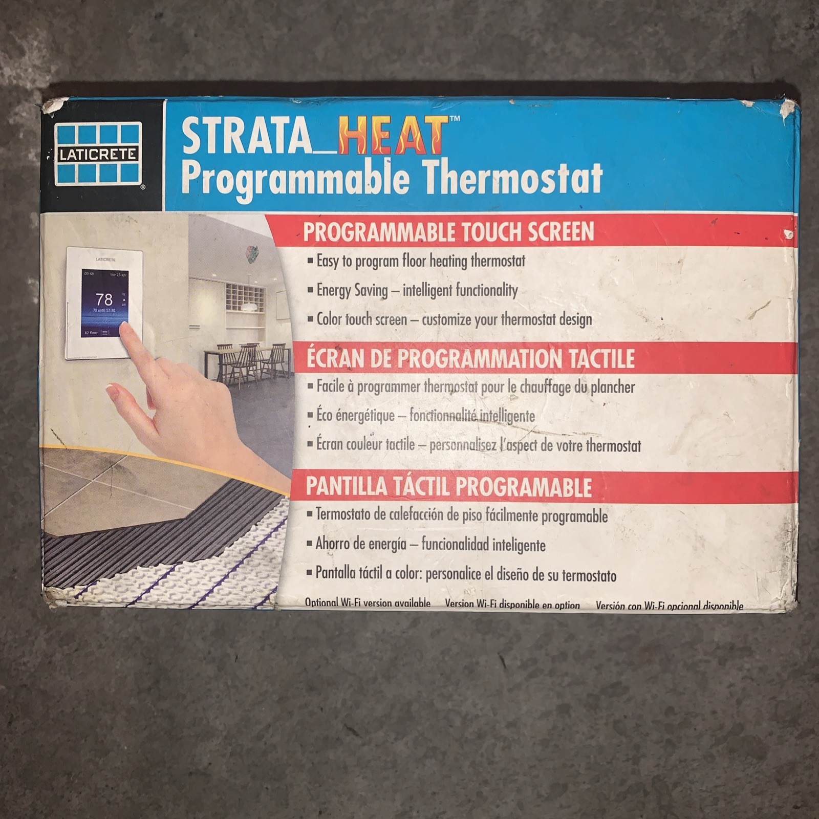 Laticrete 0802-0403-T STRATA HEAT Smart Touch LCD Programmable Thermostat