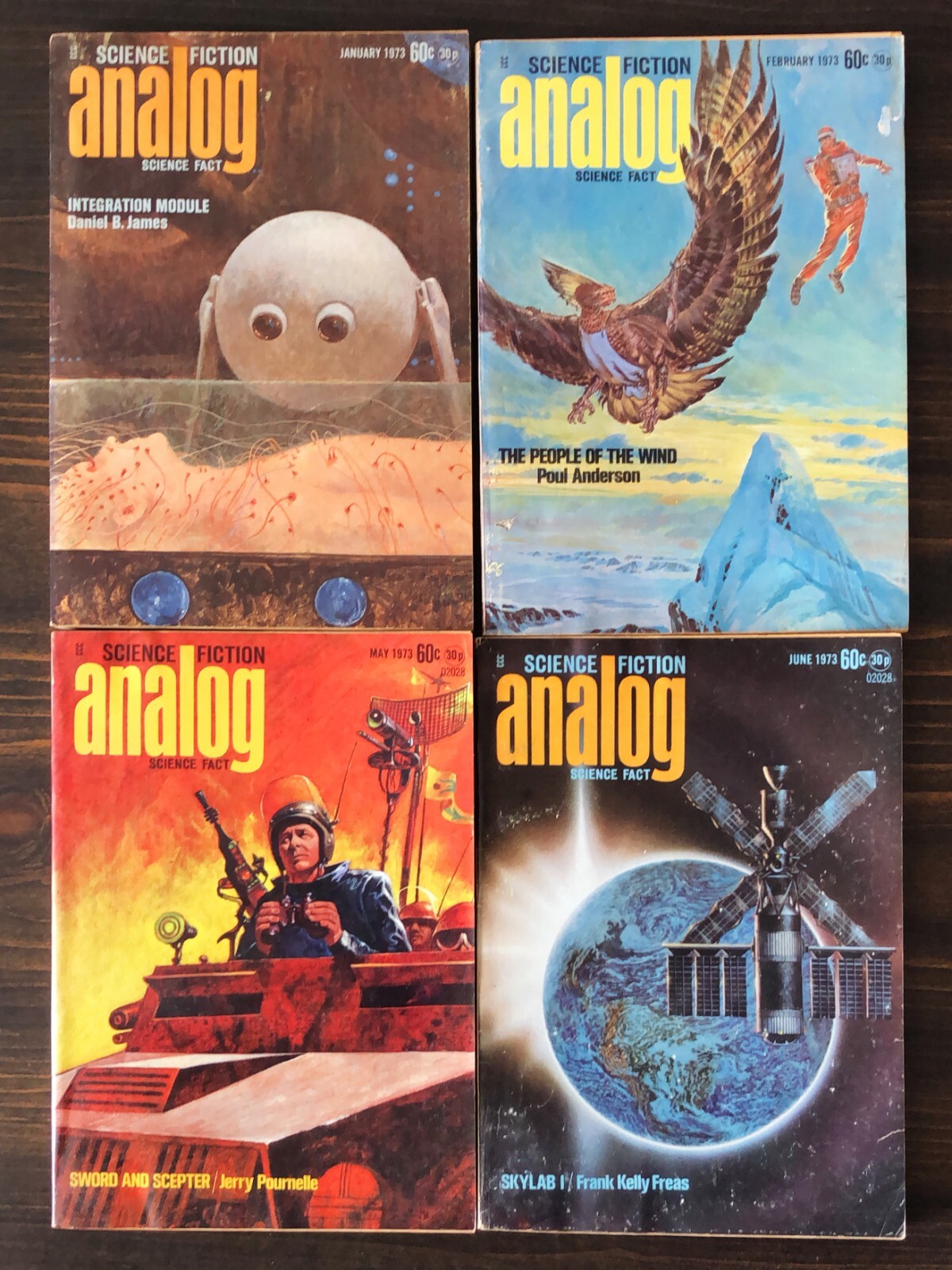 Analog Science Fiction & Science Fact Magazine, 1973 Lot Of 9