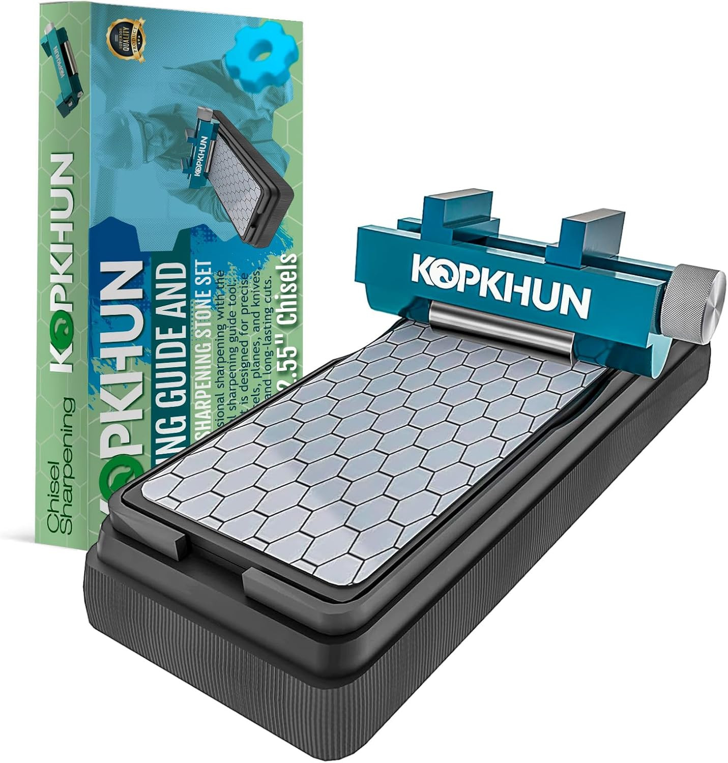 Chisel Honing Guide - Upgraded Sharpening Kit with Whetstone & Adjustable Jig fo