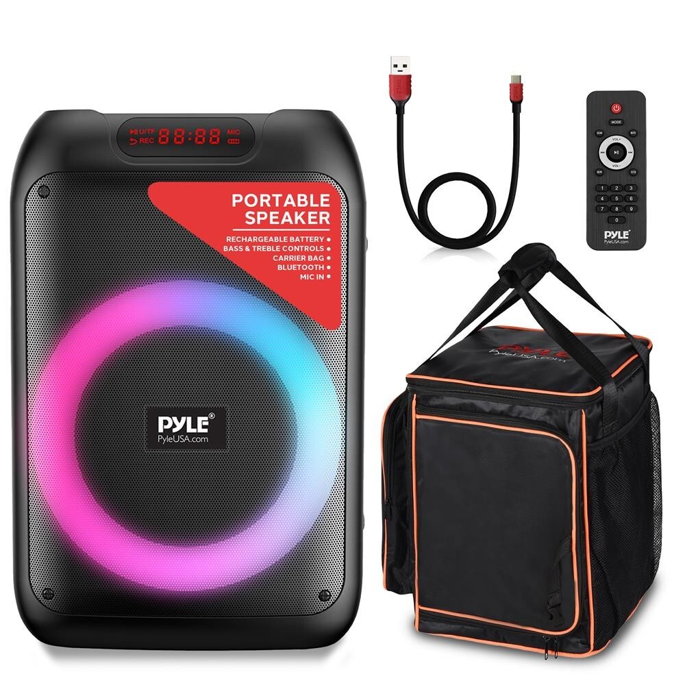 Pyle 100 Watt Portable BT Party Speaker w/ Built-in Rechargeable Battery