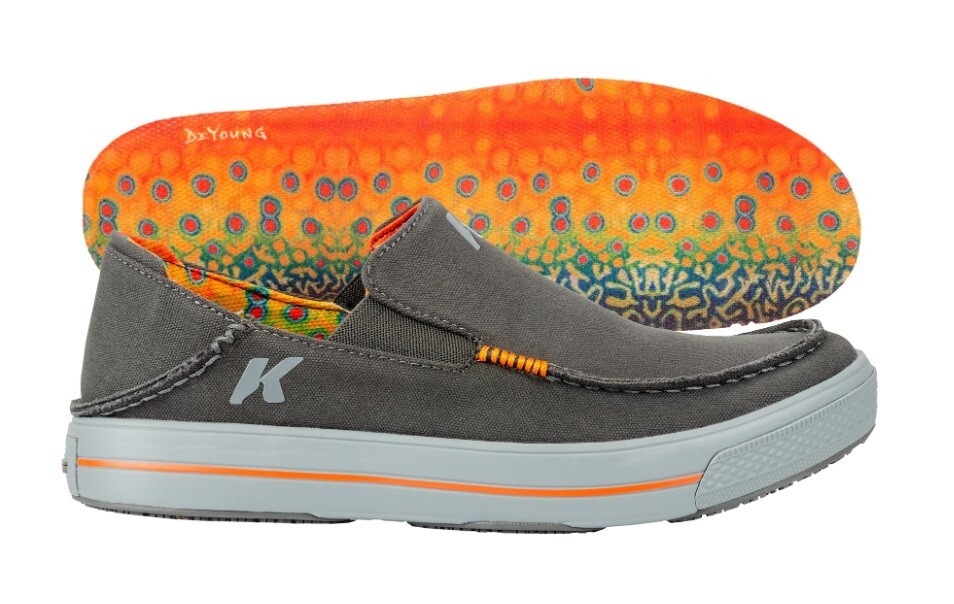 NEW - SIZE #12 KORKERS FISH MOC DEYOUNG BROOK TROUT W/ FIXED KLING-ON DECK SOLE