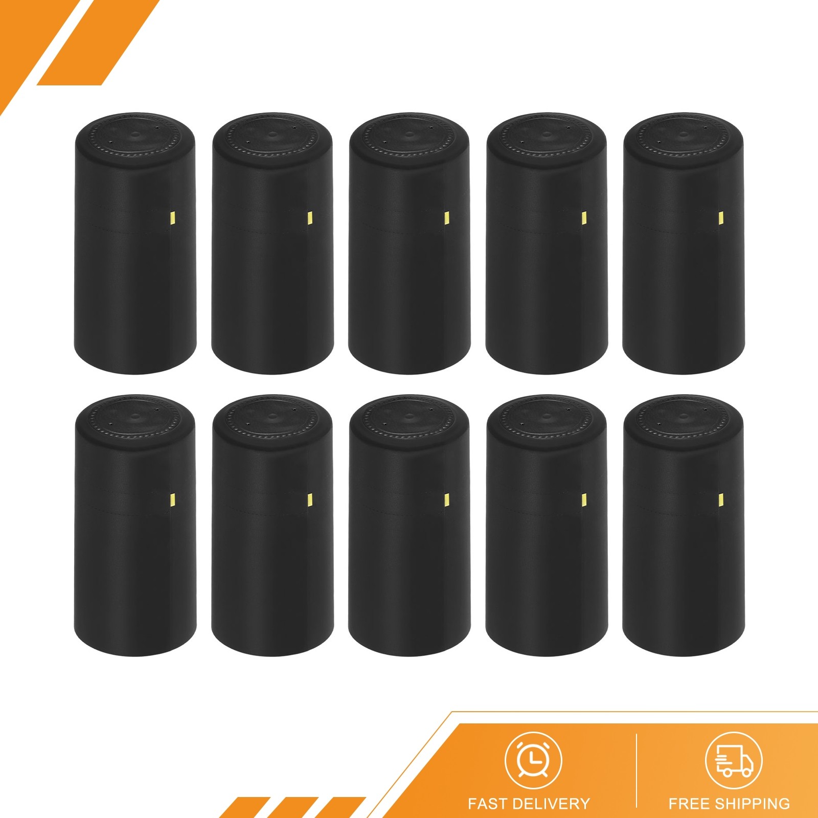 50Pcs Heat Shrink Wine Bottle Caps 1.2" Wine Shrink Wrap Sleeve Cap Black