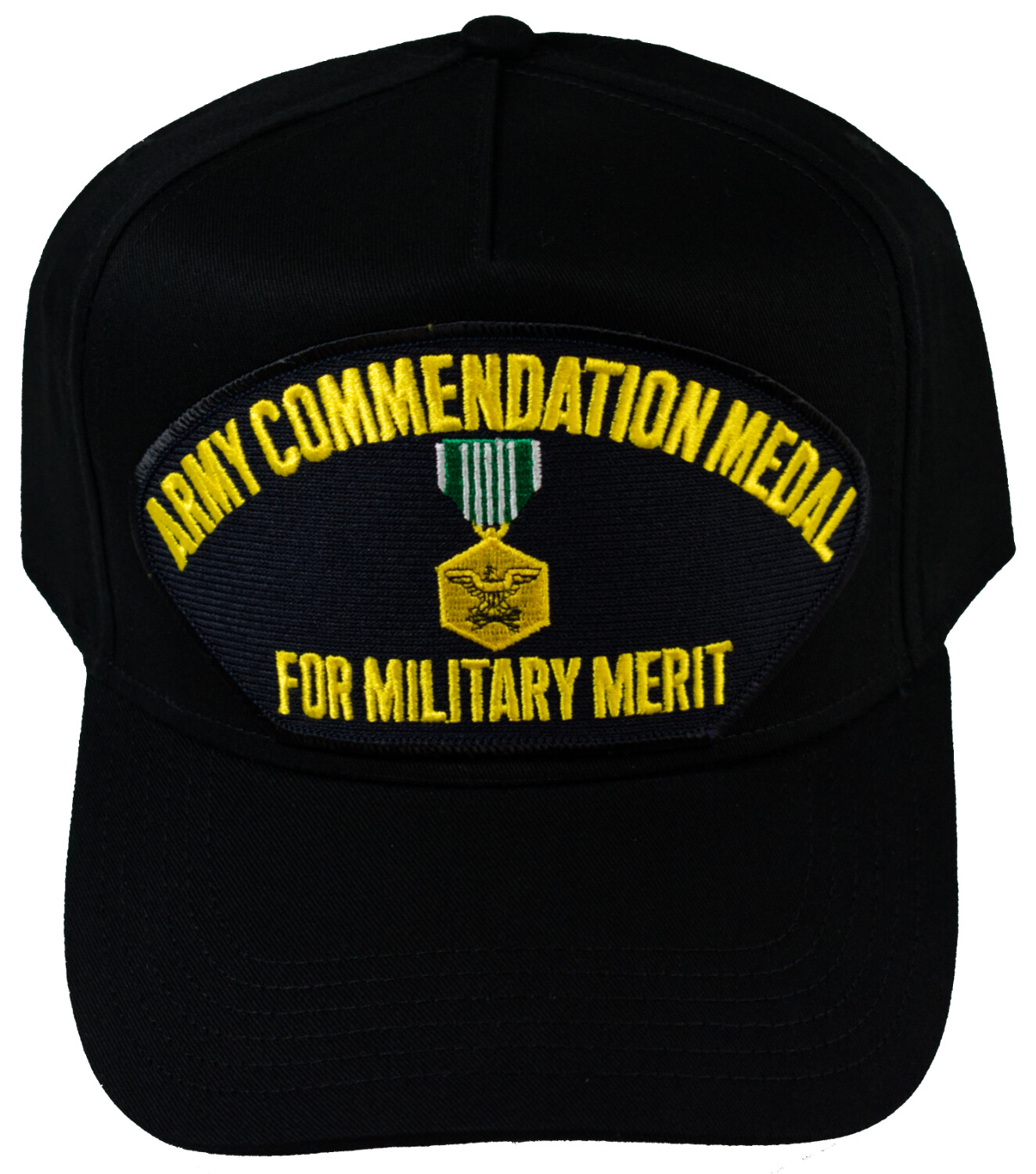 Army Commendation Medal for Military Merit HAT - Black - Veteran Owned Business