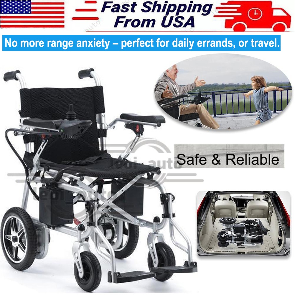 All-Terrain Folding Electric Wheelchair for Adult, 12AH Battery,360W Power Motor