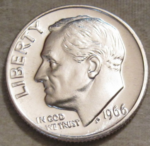 SELLING AS SHOWN - 1966 SMS UNCIRCULATED ROOSEVELT DIME~NICKEL CLAD COPPER~551