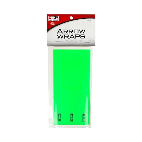 Bohning 7" Solid Arrow Wraps, Standard, Neon Green
