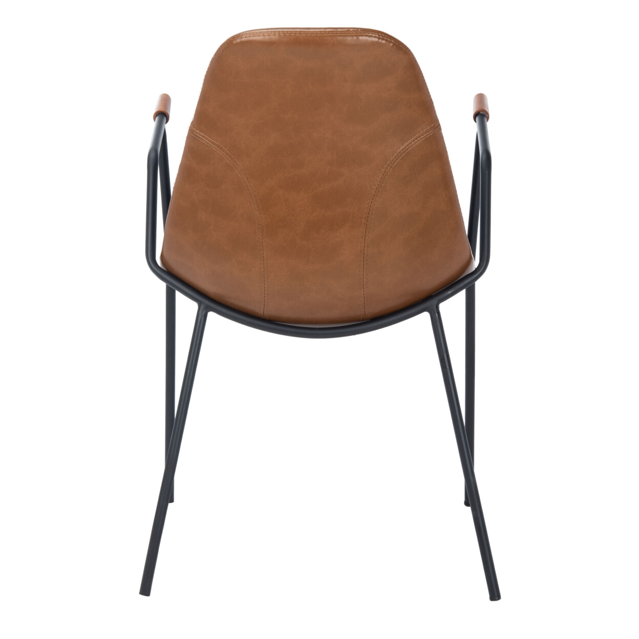 SAFAVIEH Tanner Mid-Century Dining Chair Set of 2 | Cognac / Black |