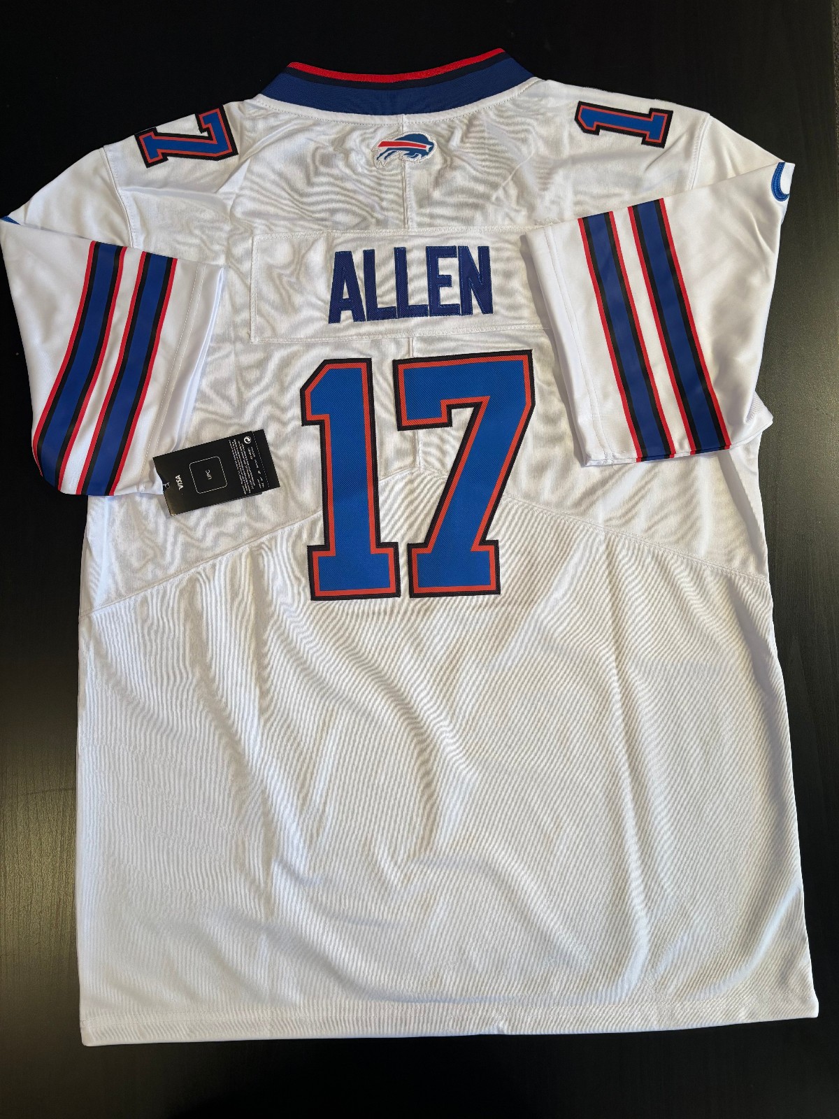 Josh Allen #17 Buffalo Bills Men's On Field WHITE Jersey Size LARGE - NWT
